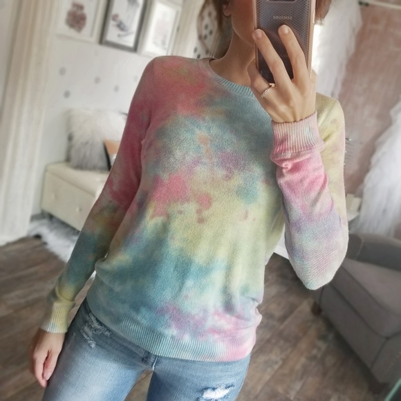 Last 1️⃣ Fiona Spring Pastel Tie Dye Top So Soft - Picture 2 of 6